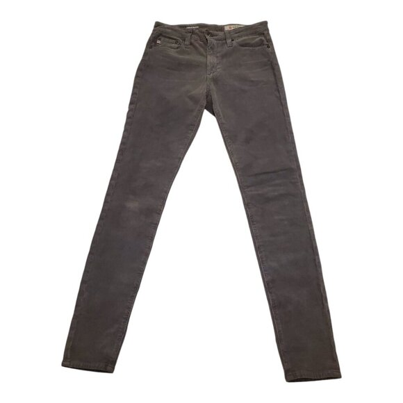 AG ADRIANO GOLDSCHMIED SZ 26R Farrah Skinny High-rise Medium Gray Corduroy Jeans - Picture 2 of 13